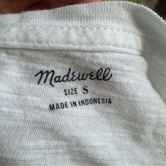 Madewell Whisper Cotton Crewneck Tee Scoop Hem - Classic Capsule Neutral White - Picture 6 of 8
